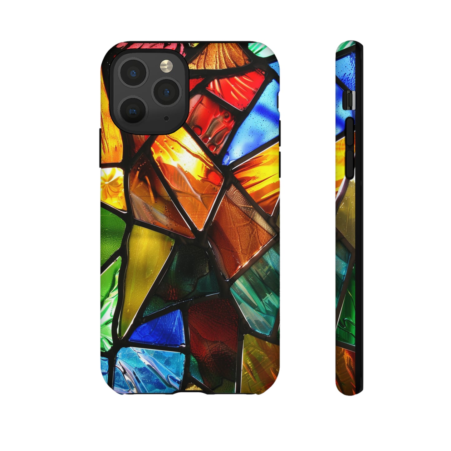 Color Explosion Abstract Stained Glass Phone Case