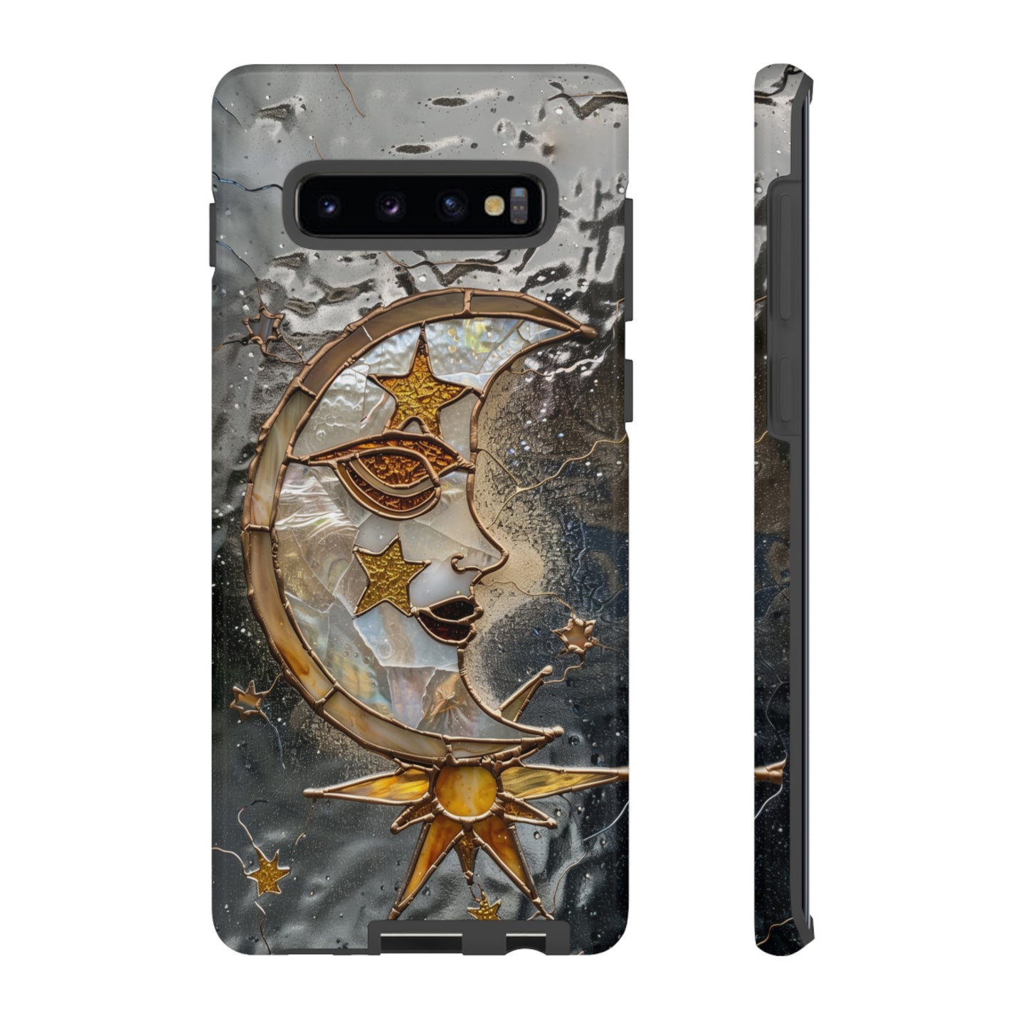 Moon Stars Liquid Glass Starry Night Phone Case