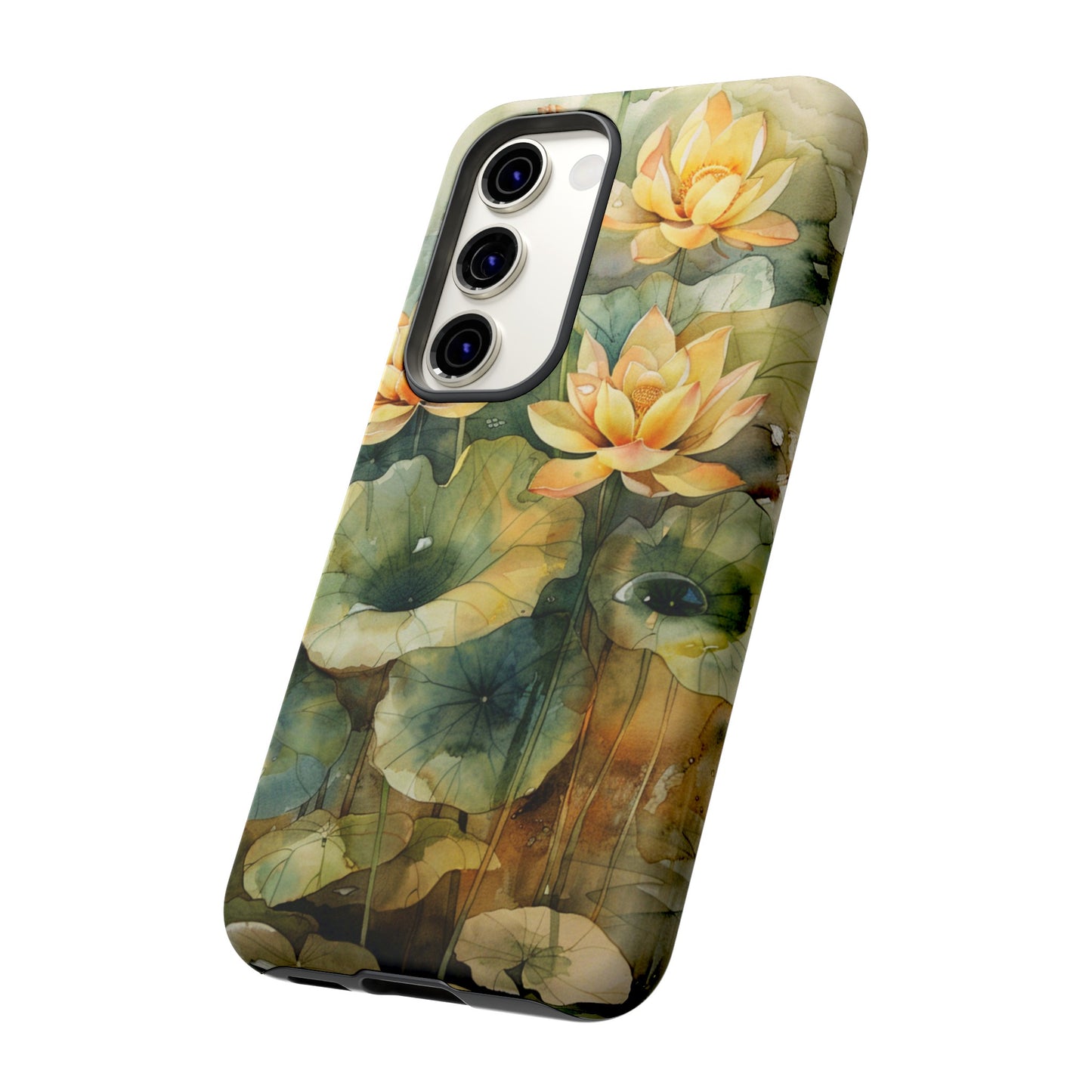 Zen Lotus Watercolor Painting iPhone 15 Case