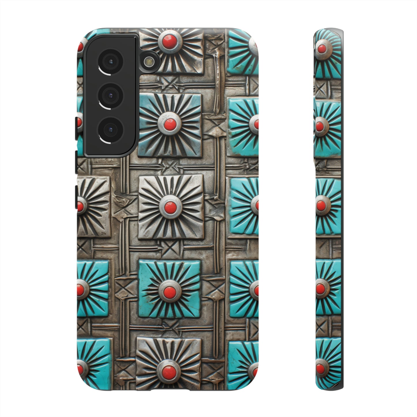 Vintage Navajo Native American Turquoise Concho Phone Case for iPhone 15, 14, 13, 12, 11 Pro Max, 14 Plus, iPhone XS Max, iPhone XR, iPhone 7, 8, 14, 15 Plus, SE