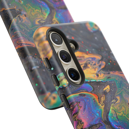 Opalescent Marbled Holographic Print Phone Case