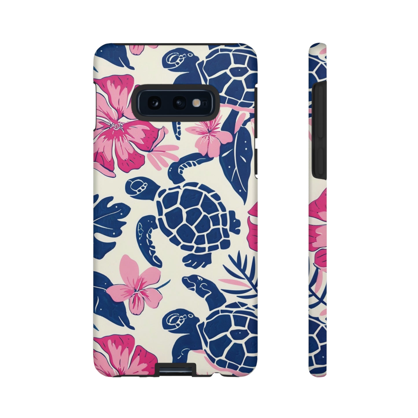 Undersea Floral Blue Sea Turtle Phone Case