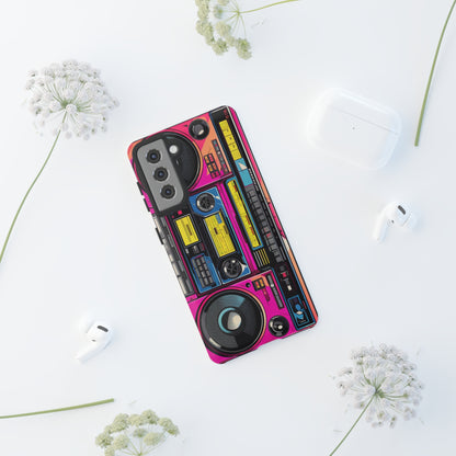 Boombox Hip Hop Music iPhone Case | Embrace Retro Vibes with Urban Beats for Google Pixel, iPhone, and Samsung Cases