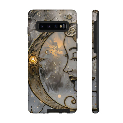 Moon Stars Stained Glass Starry Night Phone Case