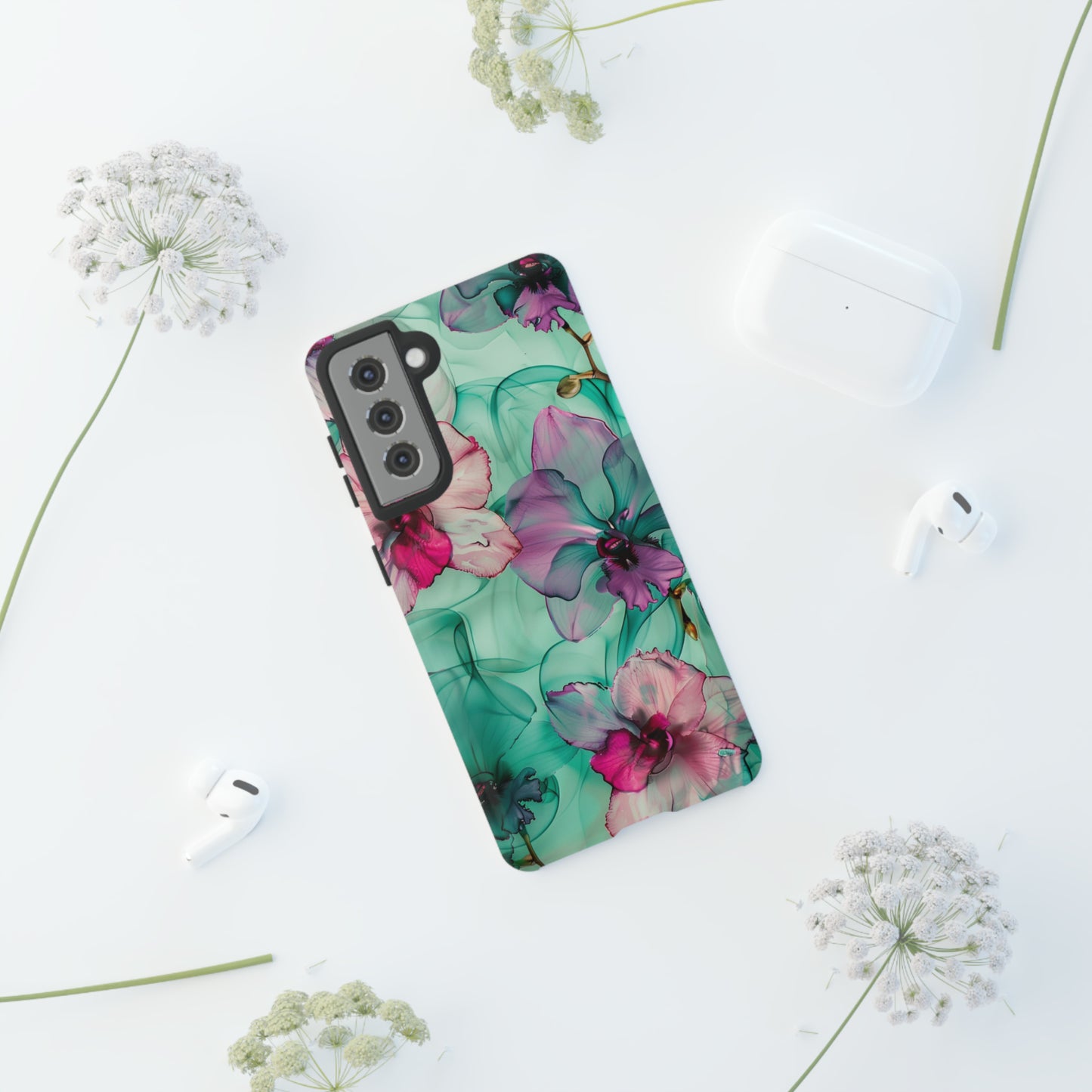 Watercolor Floral Orchids Phone Case