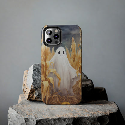 Ghost of Halloween Fall Pumpkins iPhone Case | Embrace the Spooky Autumn Vibes