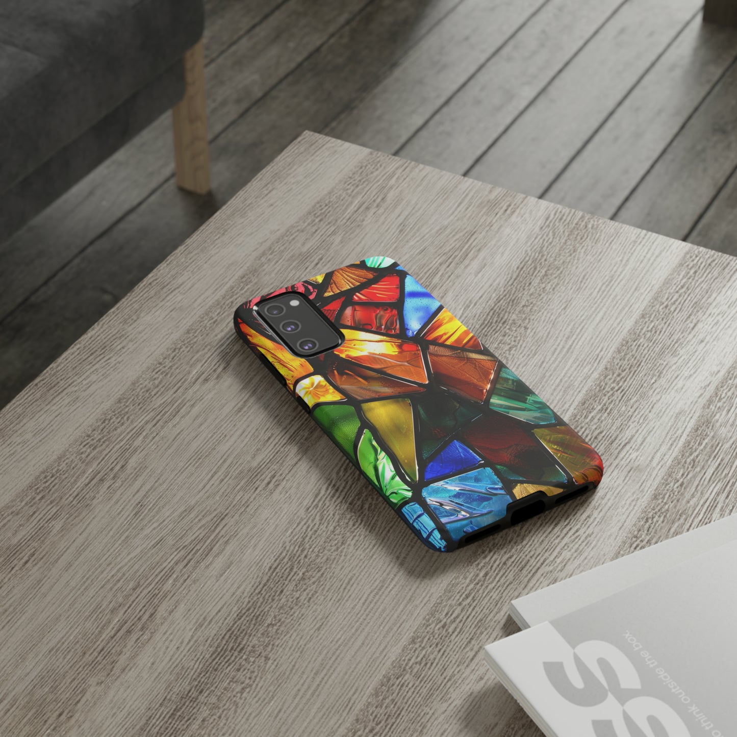 Color Explosion Abstract Stained Glass Phone Case