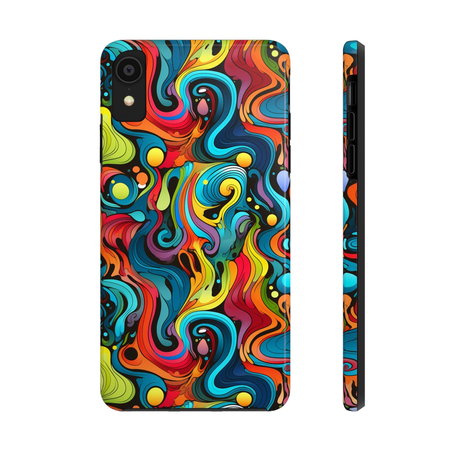 Psychedelic Rainbow Tough iPhone Case | Embrace Vibrant Style and Reliable Protection