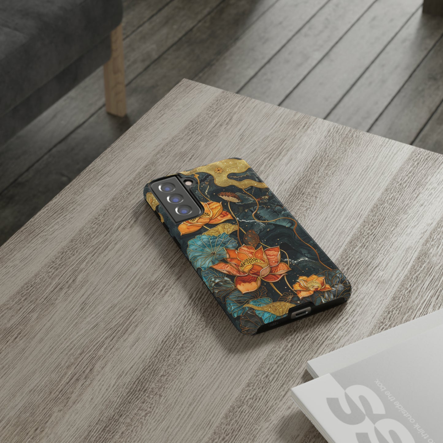 Chiyogami Floral Scroll Work Phone Case