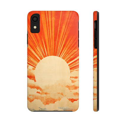 Retro Abstract Sunburst iPhone Case | Embrace the Nostalgic Charm of Artistic Rays