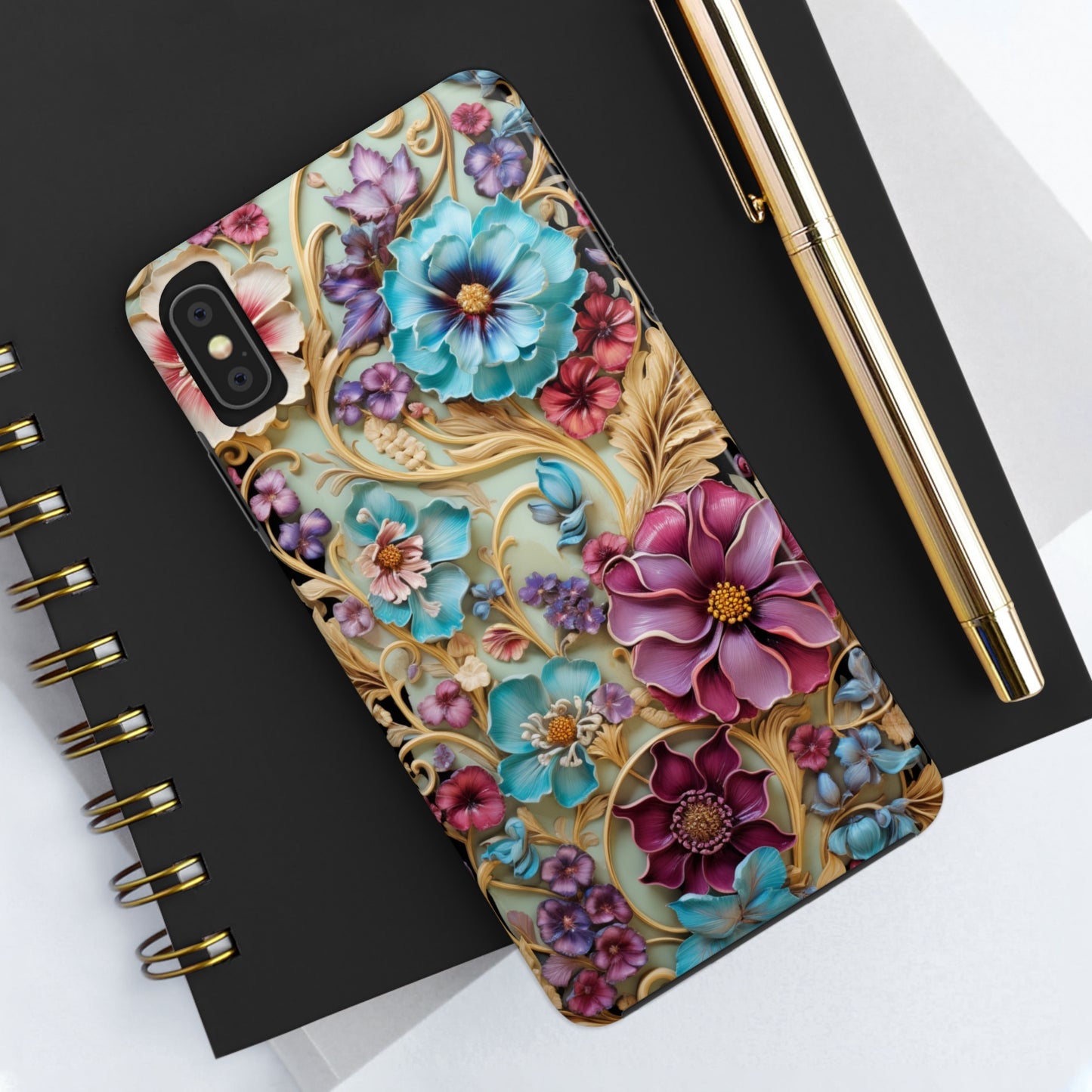 Color Splash Plastic Flower Tough iPhone Case | Vibrant Phone Cover