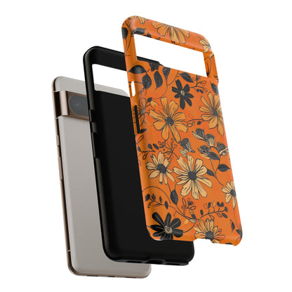 Orange Floral Phone Case Cute Summer Flower Aesthetic