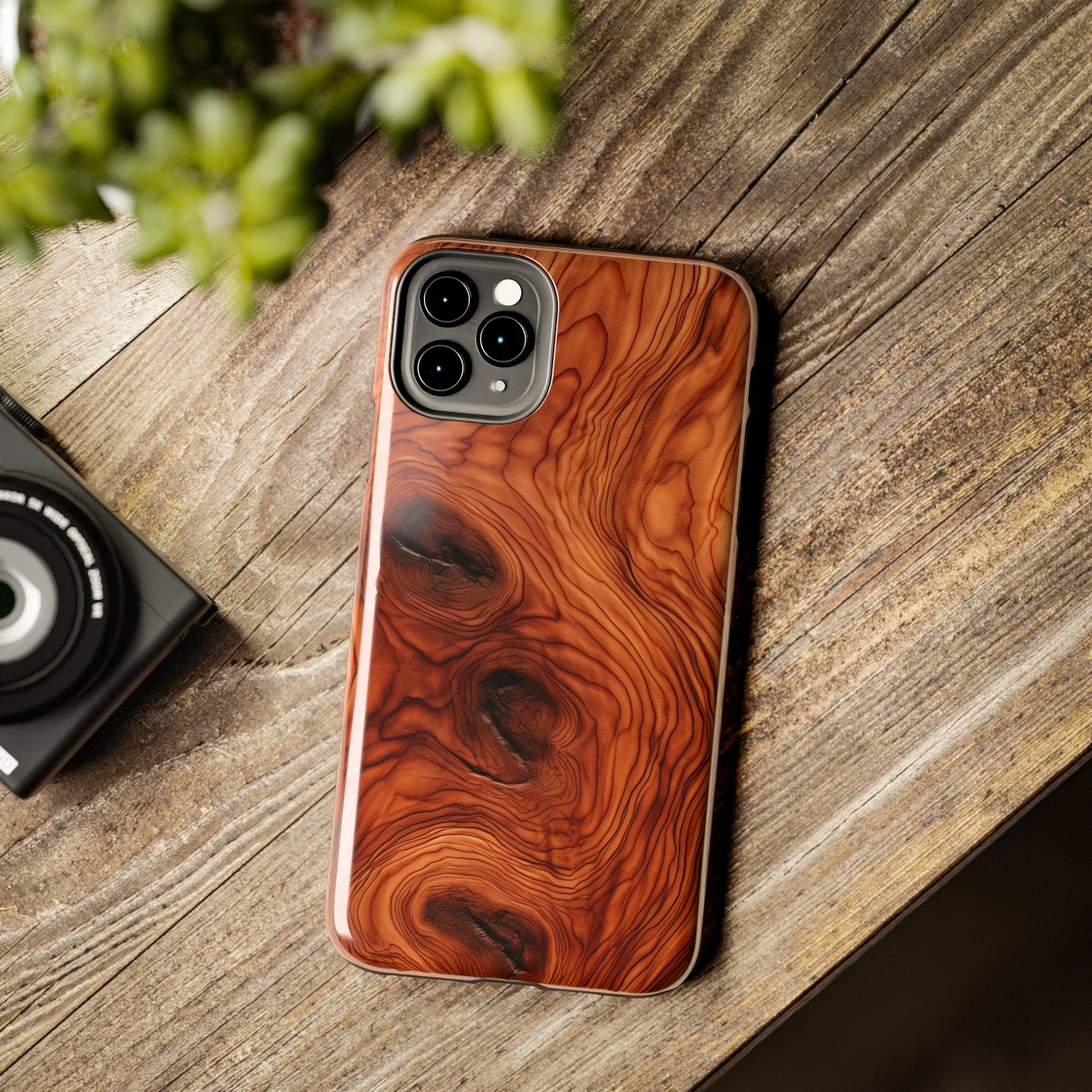 Elegant Timber: Faux Oak Wood Pattern | Dazzling Nature-Inspired iPhone Case