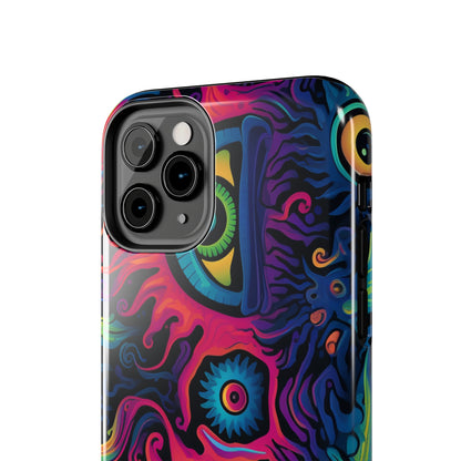 Psychedelic Art: The Eyes Upon Us iPhone Case | Embrace the Mystique of Trippy Visuals