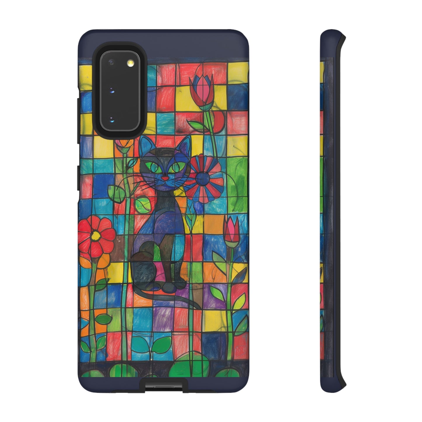 Cat in the Stained Glass Garden Phone Case