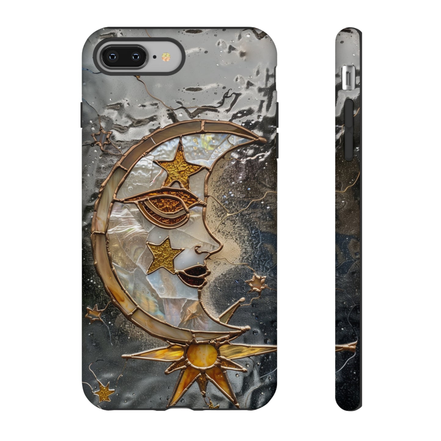 Moon Stars Liquid Glass Starry Night Phone Case