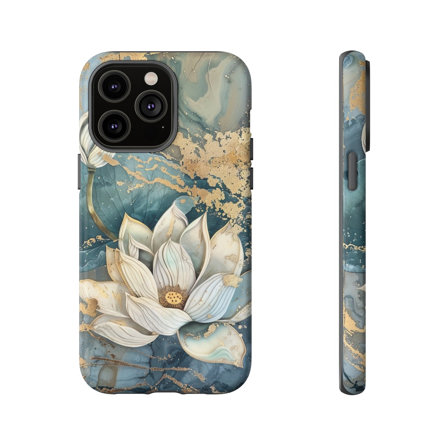 Zen Lotus Gold Floral Phone Case