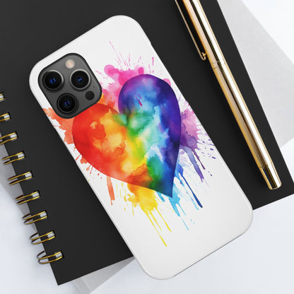 Gay Pride Rainbow Heart iPhone Case | Embrace Love, Equality, and LGBTQ+ Pride