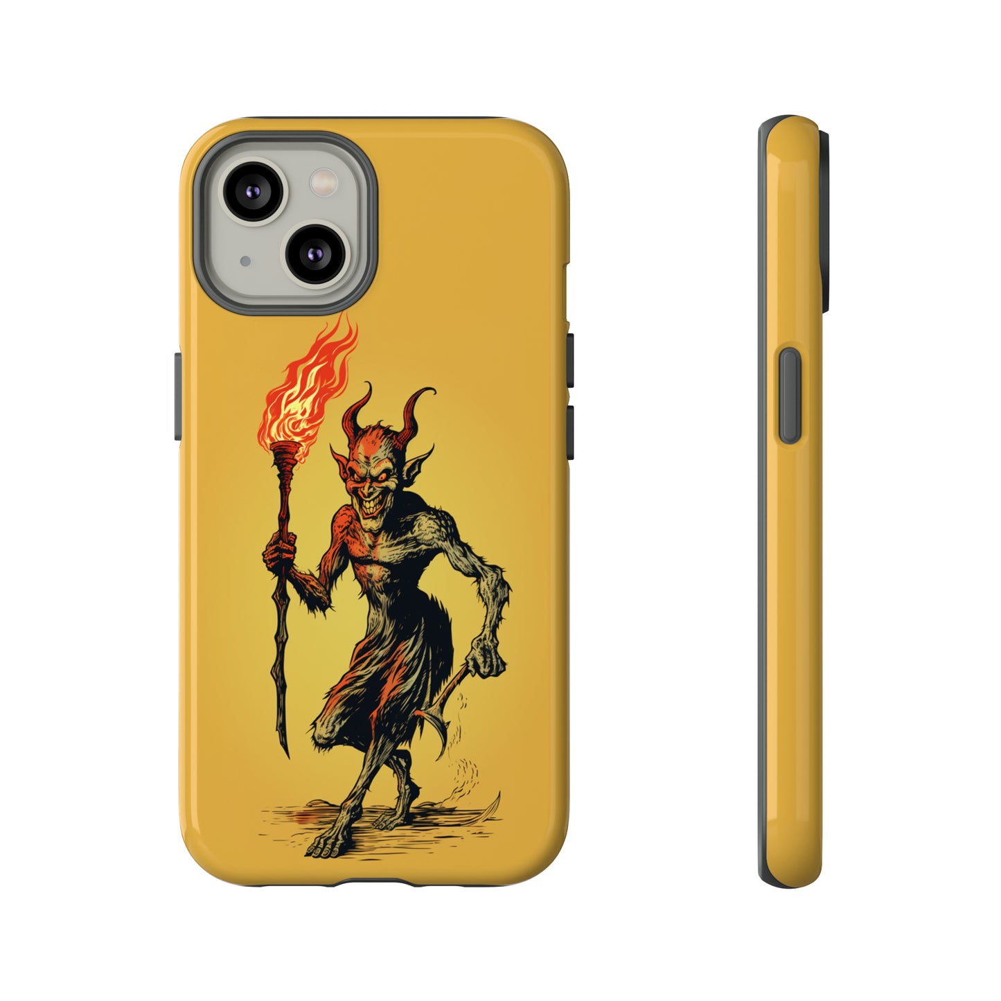 Little Red Demon Devil design on iPhone 14 case