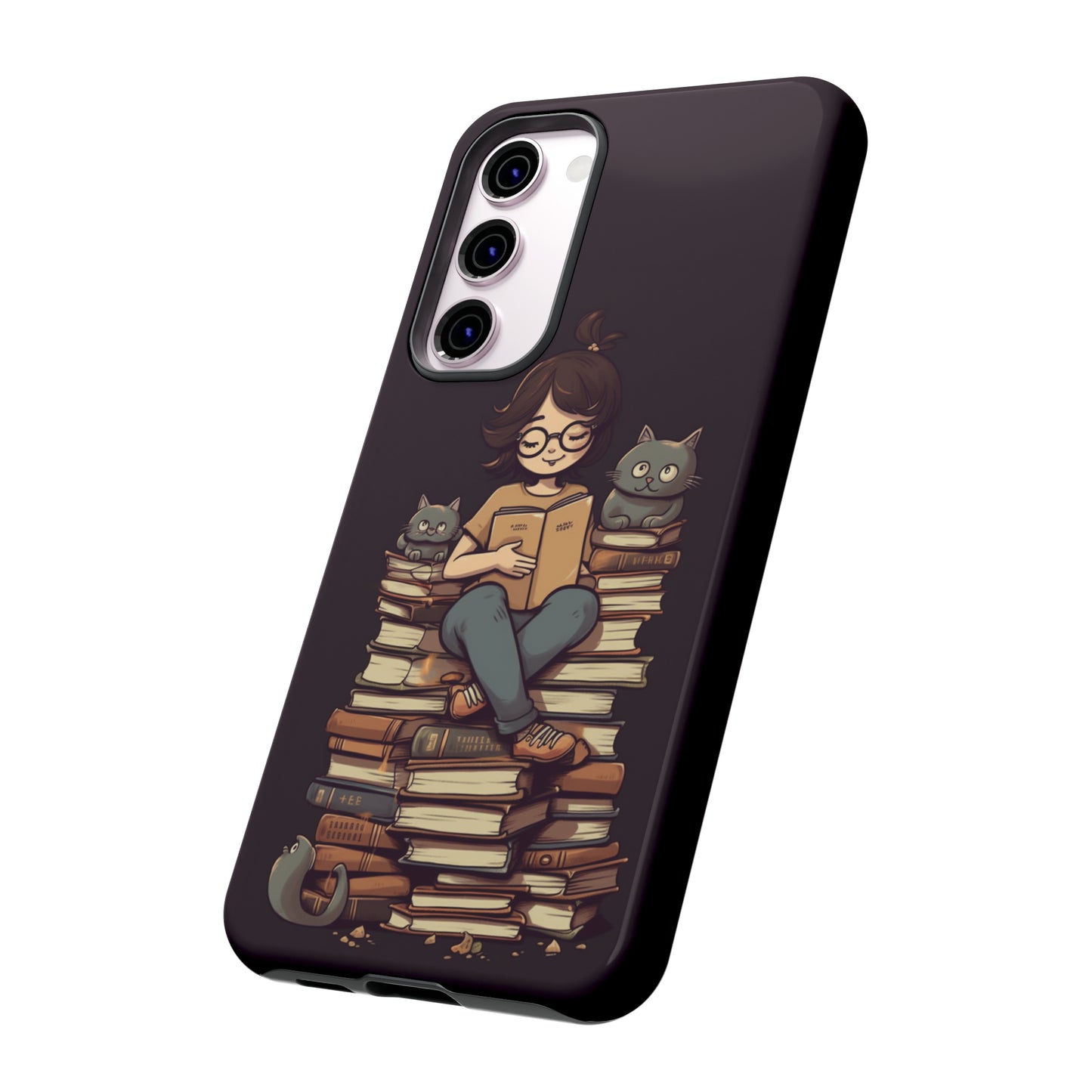 Cats and Books Phone Case