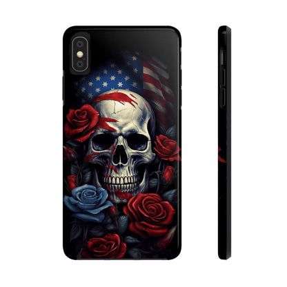 Skull USA Flag iPhone Case | Patriotic Edge with Stylish Protection