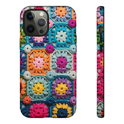 Vintage Crochet Blanket Look Phone Case