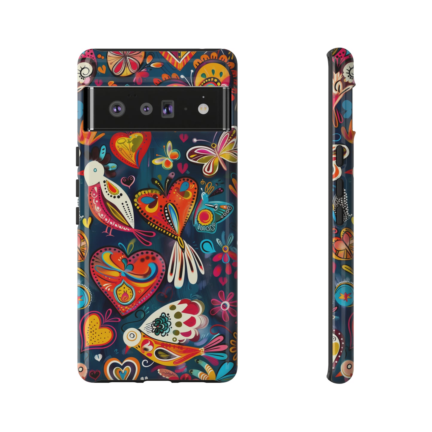 Bright Colorful Mexican Style Mural Painting Phone Case