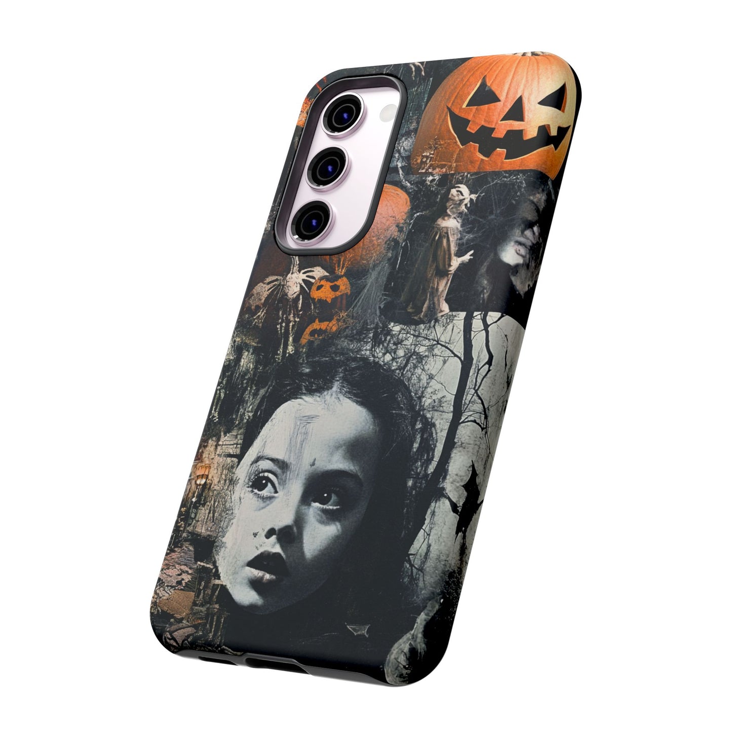 Vintage Halloween Collage Wednesday Goth Style Jackolantern Spooky Phone Cover