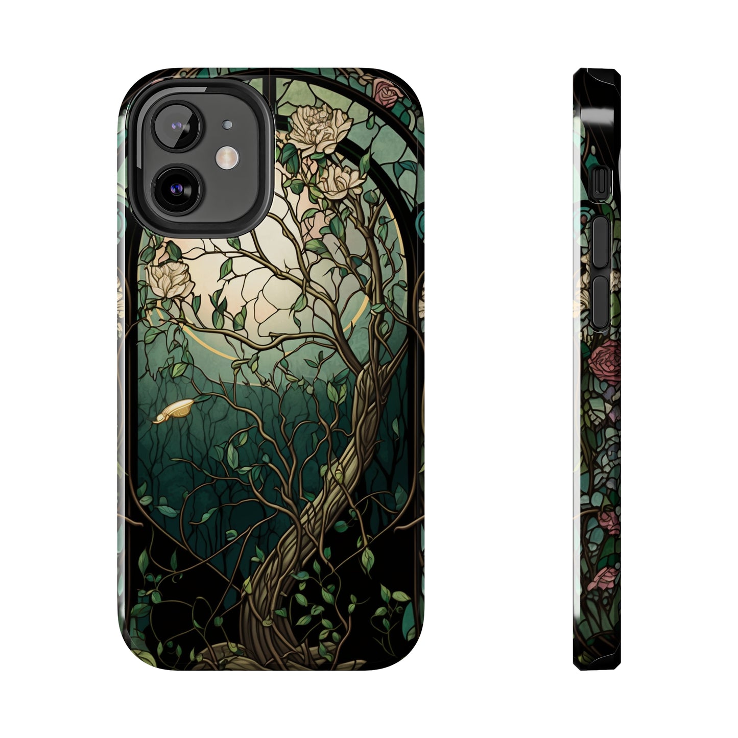 Retro Radiance: Stained Glass Floral Phone Case | Vintage Aesthetic for iPhone Models