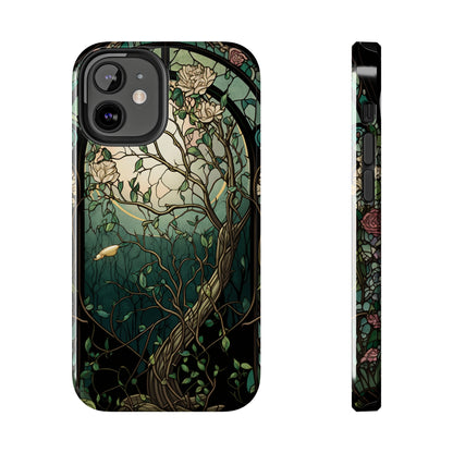 Retro Radiance: Stained Glass Floral Phone Case | Vintage Aesthetic for iPhone Models