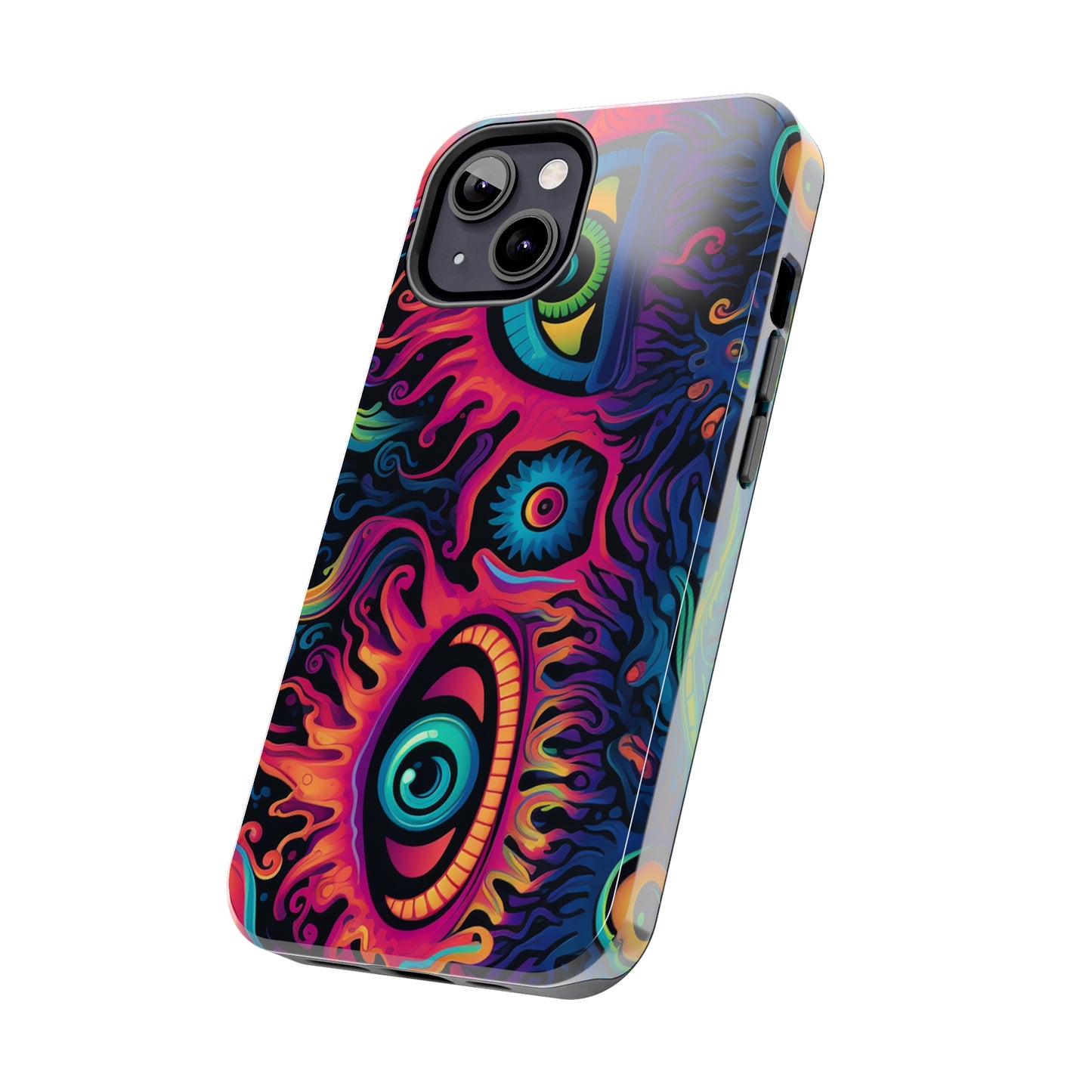 Psychedelic Art: The Eyes Upon Us iPhone Case | Embrace the Mystique of Trippy Visuals