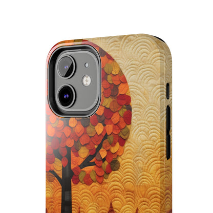 Autumn iPhone 15 Case, Forest Embroidered Style Phone Case | Cottagecore Fairytale Design | iPhone & Samsung | Boho Retro Vibe