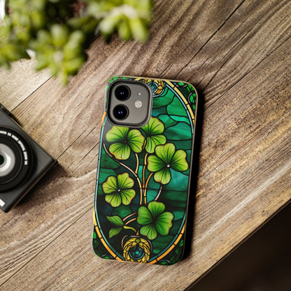 Lucky Charm: Four-Leaf Clover Phone Case | Symbol of Fortune for iPhone Models 11 through 14 Pro Max