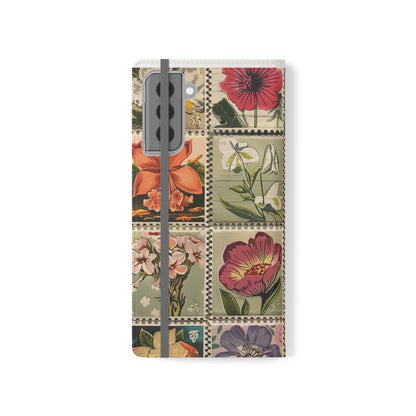 Vintage Floral Stamp Collection Flip Case