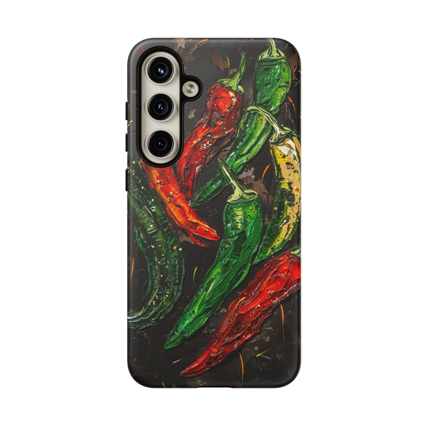 Green and Red Chili Peppers Phone Case