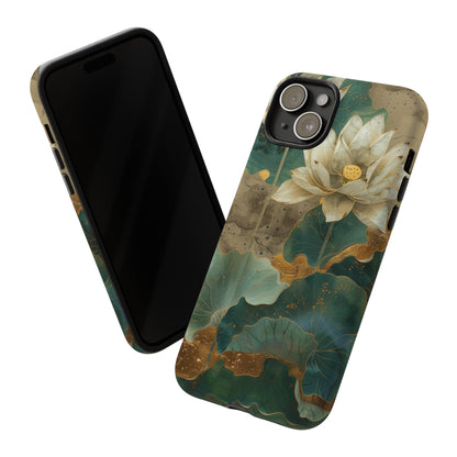 Zen Stained Glass Lotus Floral Design Phone Case