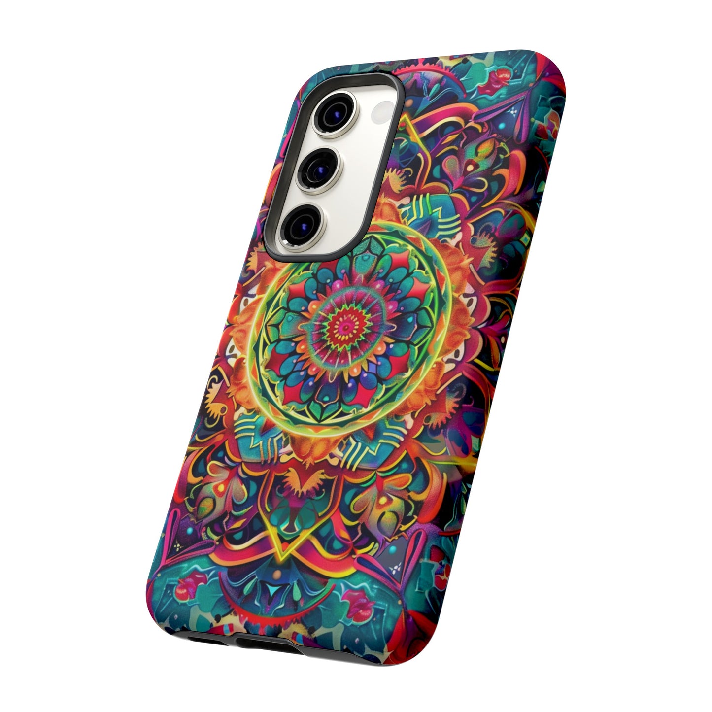 Cosmic Stained Glass Mandala Phone Case