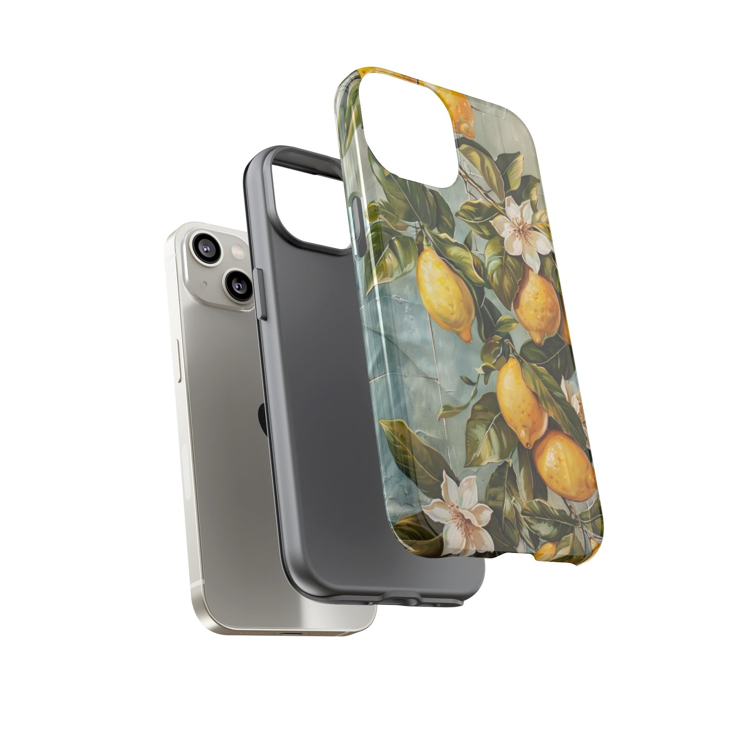 Mediterranean Lemon Tile Oil Painting iPhone 13 Case