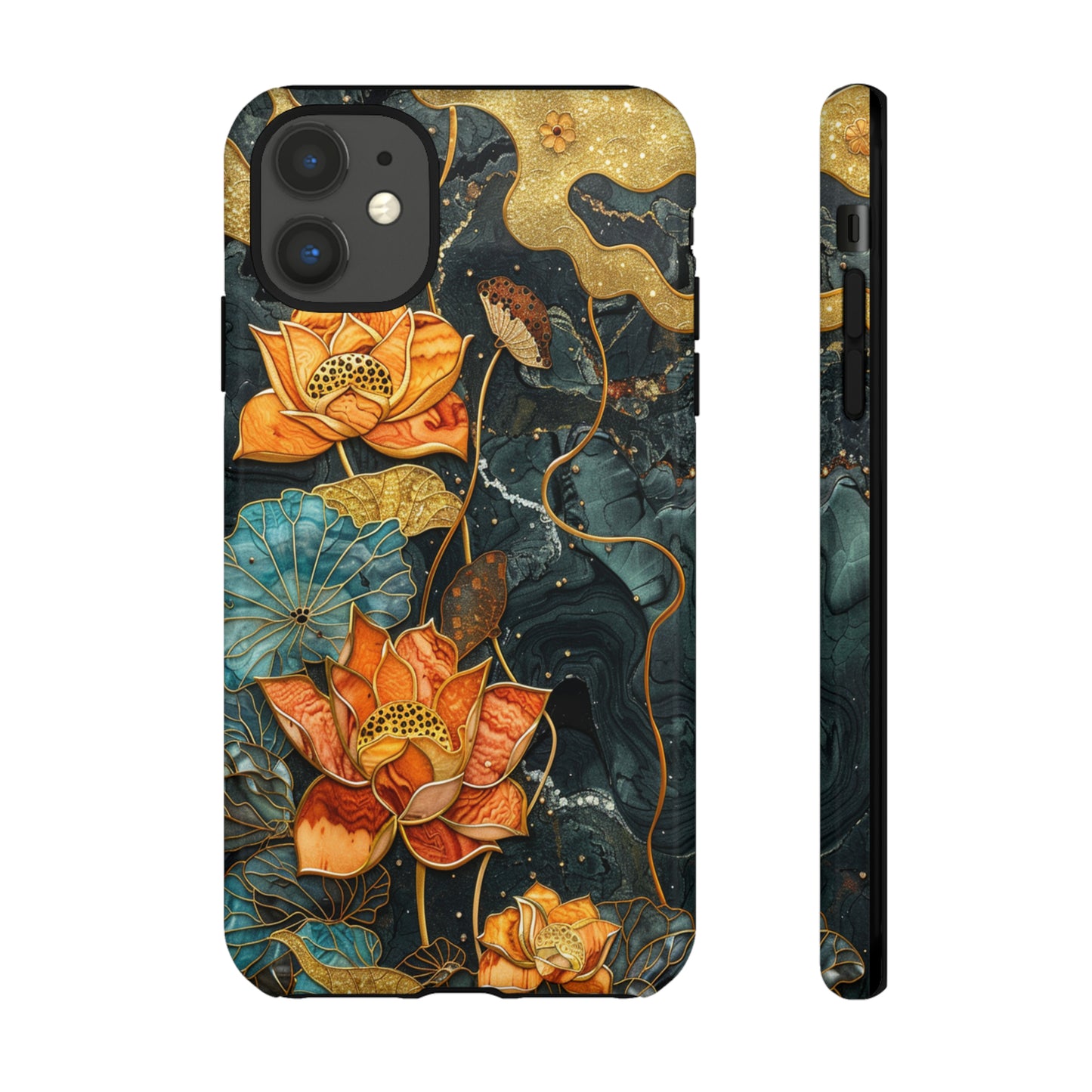 Chiyogami Floral Scroll Work Phone Case