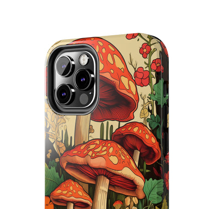 Psychedelic Retro Mushrooms: Dive Deep into Nostalgic Vibes | iPhone Case