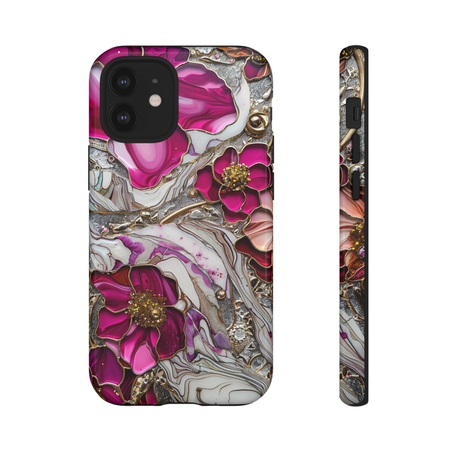 Stained Glass Magenta Floral Paisley Explosion Phone Case