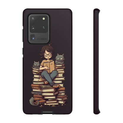 Cats and Books Phone Case