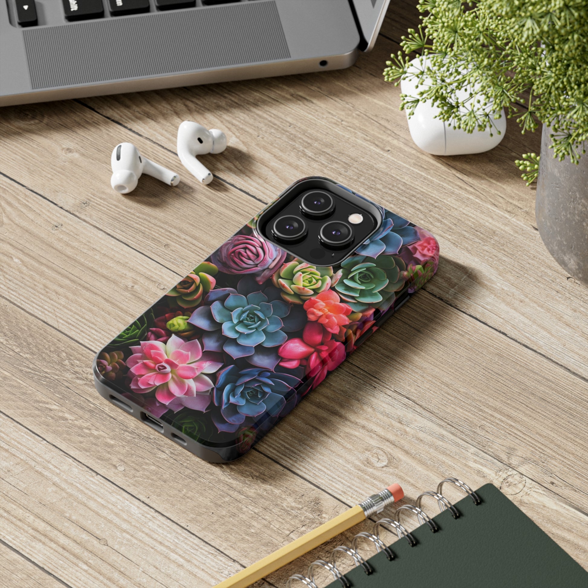 Succulent Desert Cactus Floral iPhone Case