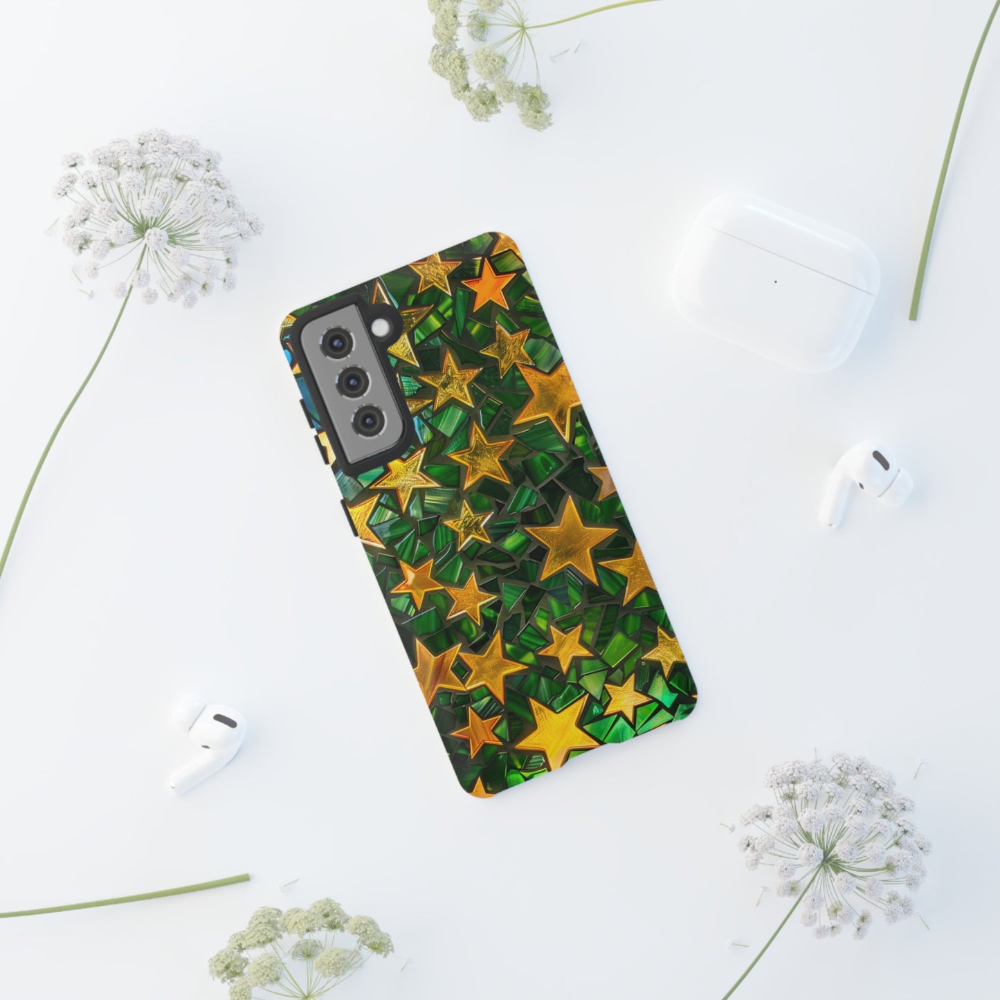 Green Celestial Stained Glass Mosaic Phone Case