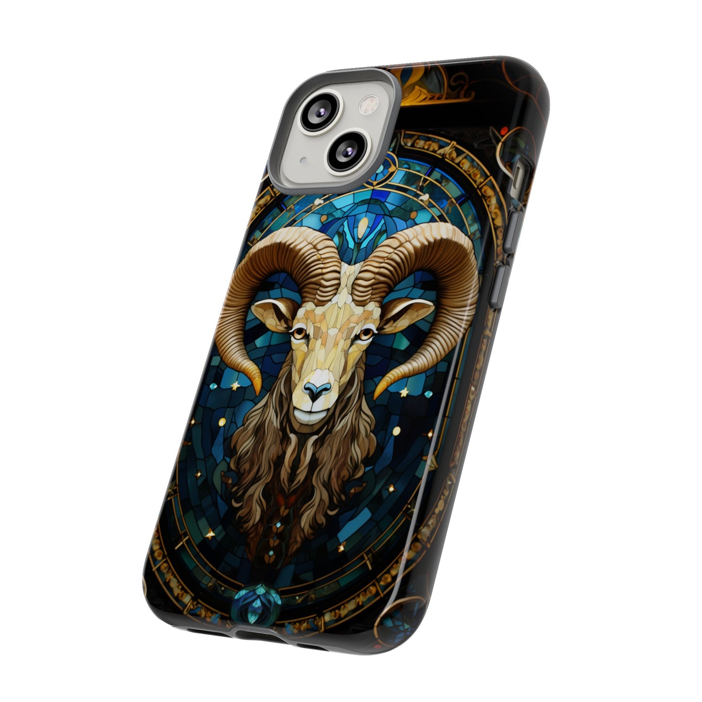 Aries Astrology Stained Glass Design Phone Case