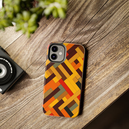 iPhone Tough Case: Intricate & Durable - The Weave Geometric Art Pattern