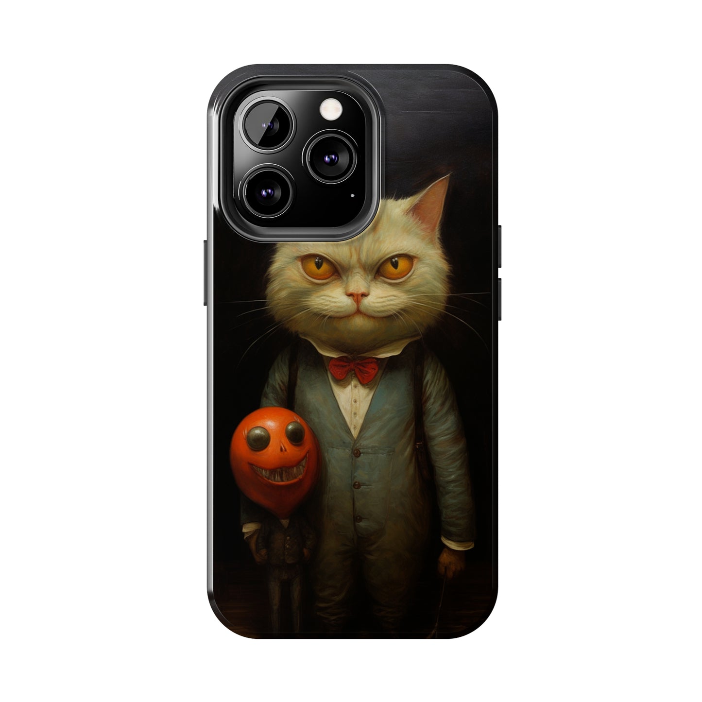 Creepy Spooky Halloween Cat iPhone Case | Dark Academia, Goth