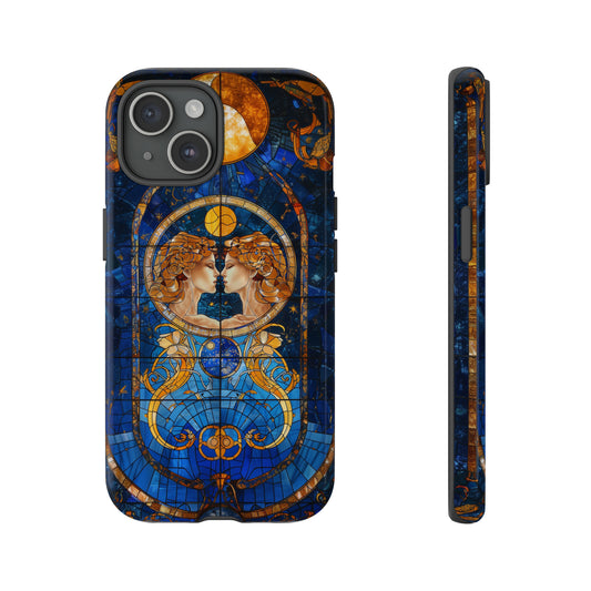 Gemini Astrology Stained Glass iPhone Case