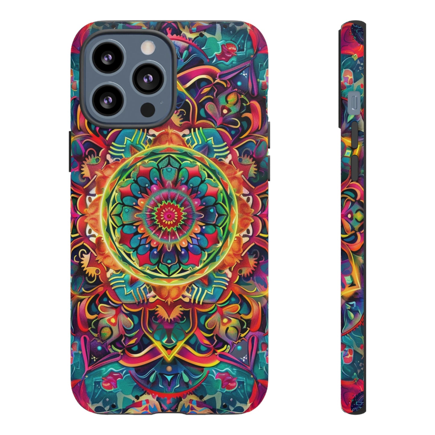 Cosmic Stained Glass Mandala Phone Case