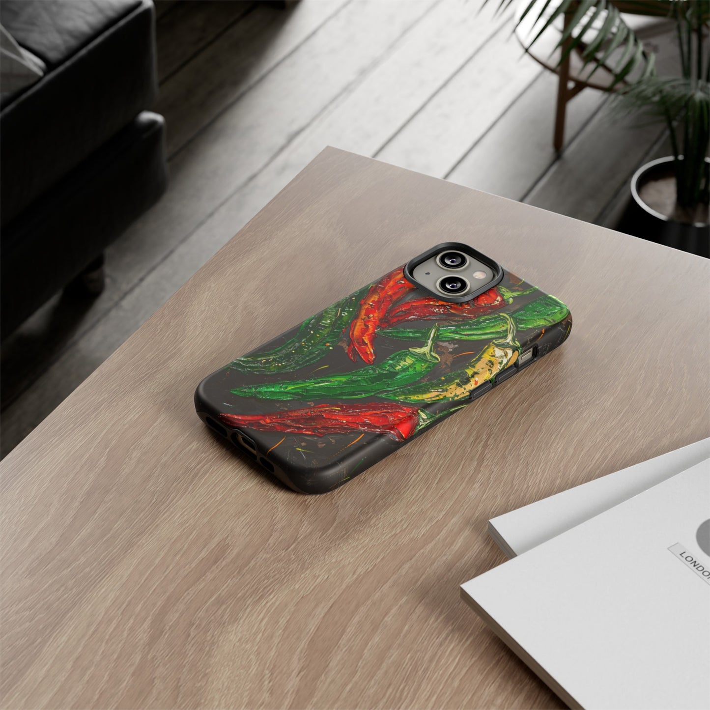 Green and Red Chili Peppers Phone Case